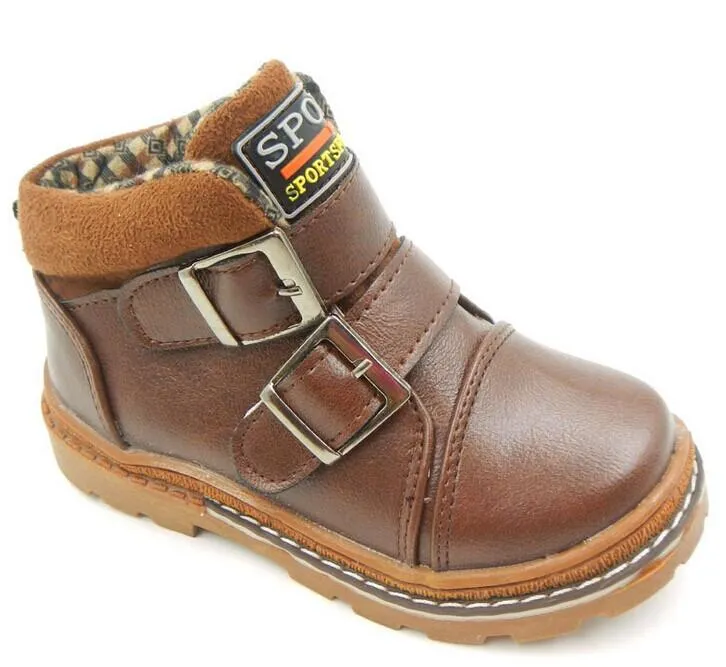 Kids High Top Buckle Boots