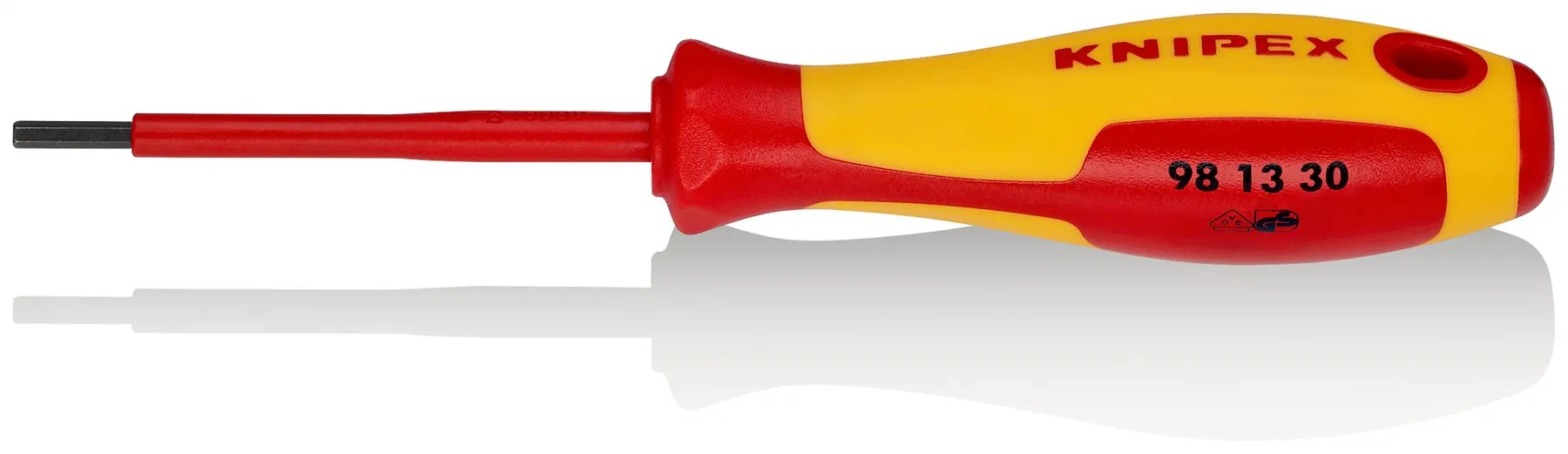 KNIPEX Screwdriver for Hex Socket Screws 3.0mm VDE Insulated Multi Component Grips 182mm 98 13 30
