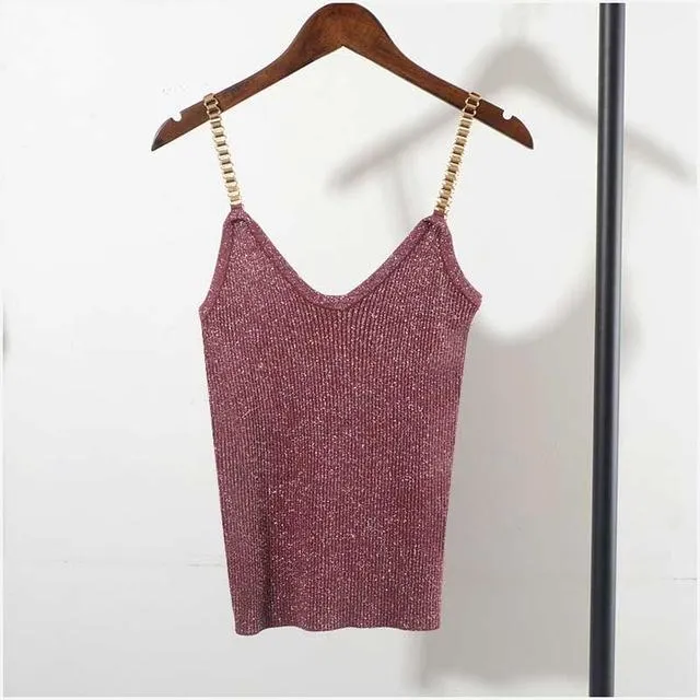 Knitted Camisole Crop Top