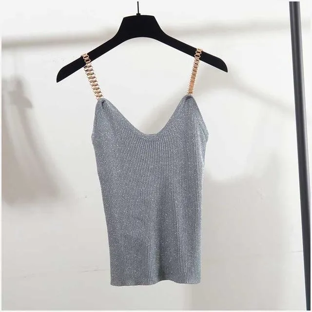 Knitted Camisole Crop Top