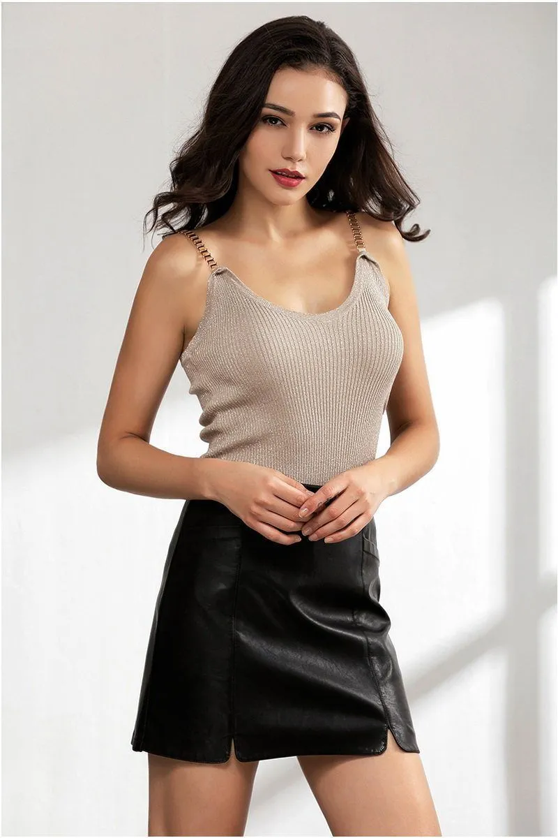 Knitted Camisole Crop Top