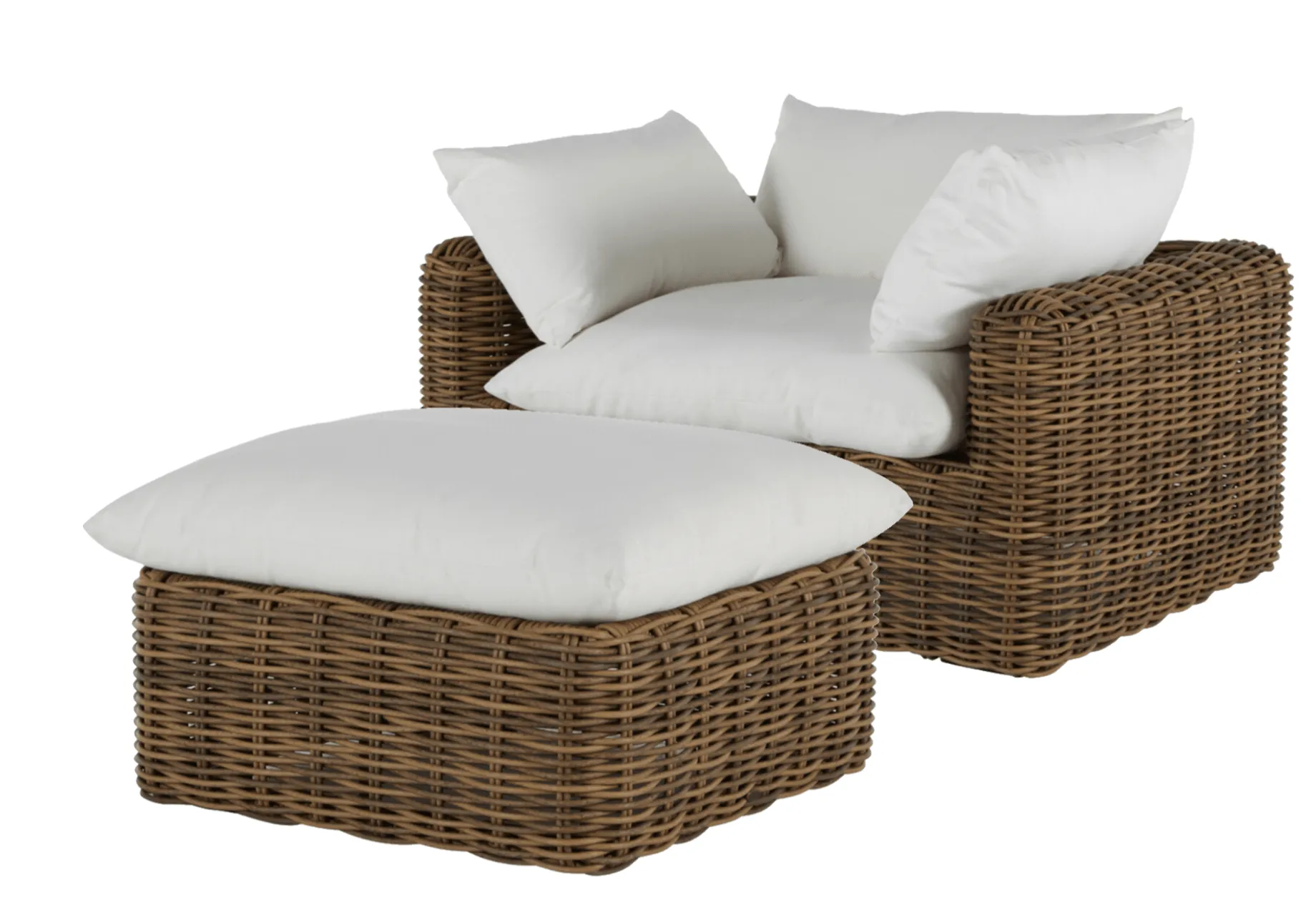 Kona Ottoman - Raffia