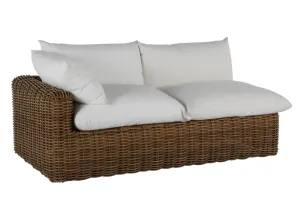Kona Outdoor Wicker Left Arm Facing Loveseat - Raffia