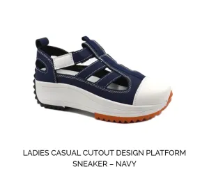 Ladies Casual Cutout Sneakers