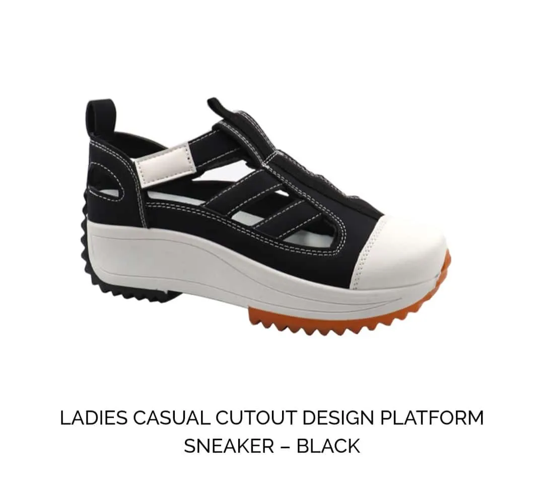 Ladies Casual Cutout Sneakers