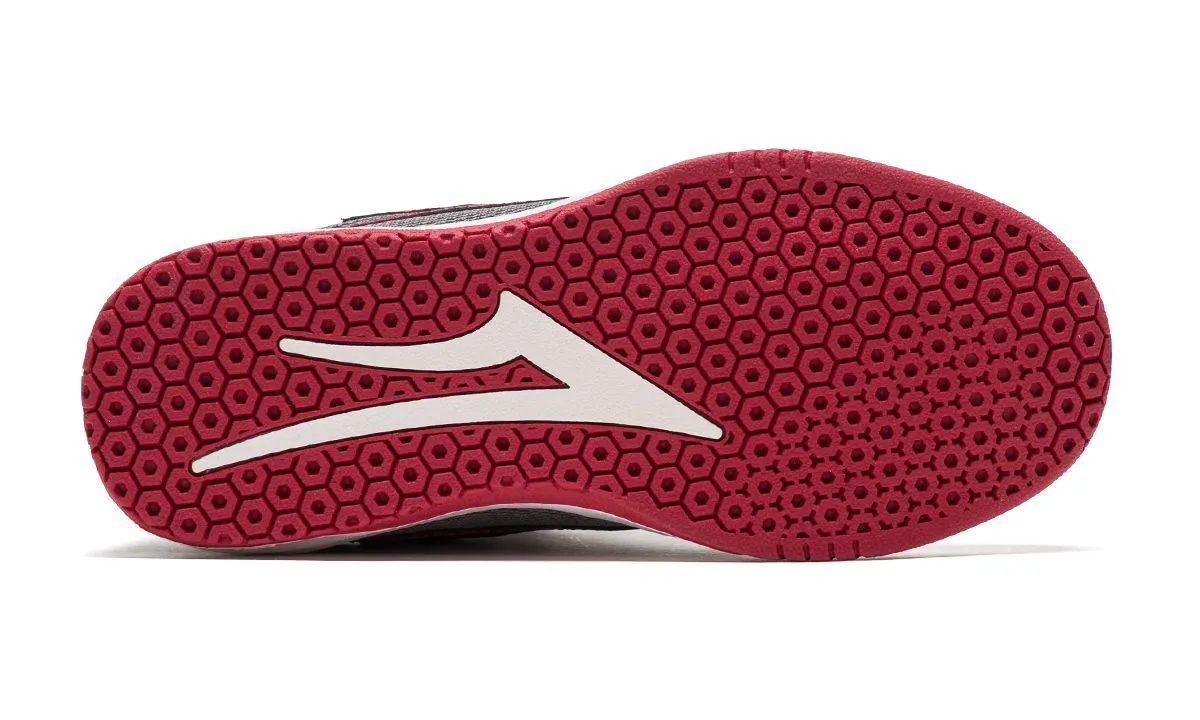 Lakai Brighton Kids Grey Red Suede Skate Shoes