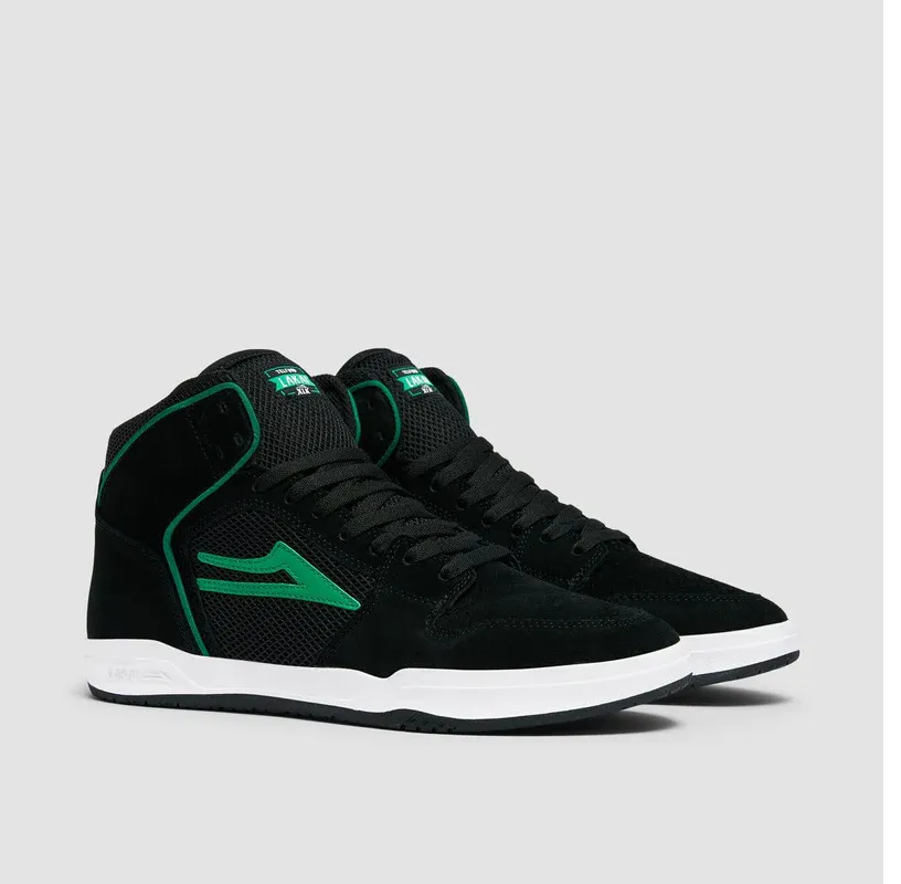 LAKAI SKATE SHOES: TELFORD High Top. Black Sizes 8