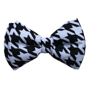 Lana Paws Adjustable Houndstooth Dog Bowtie, Black and White
