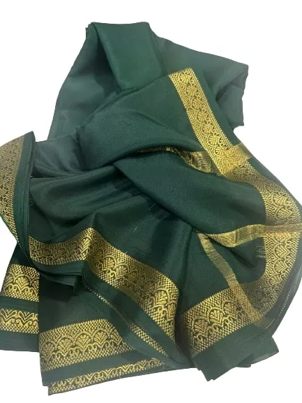 Latest and Exclusive Pure Mysoore Designer Silk Saree
