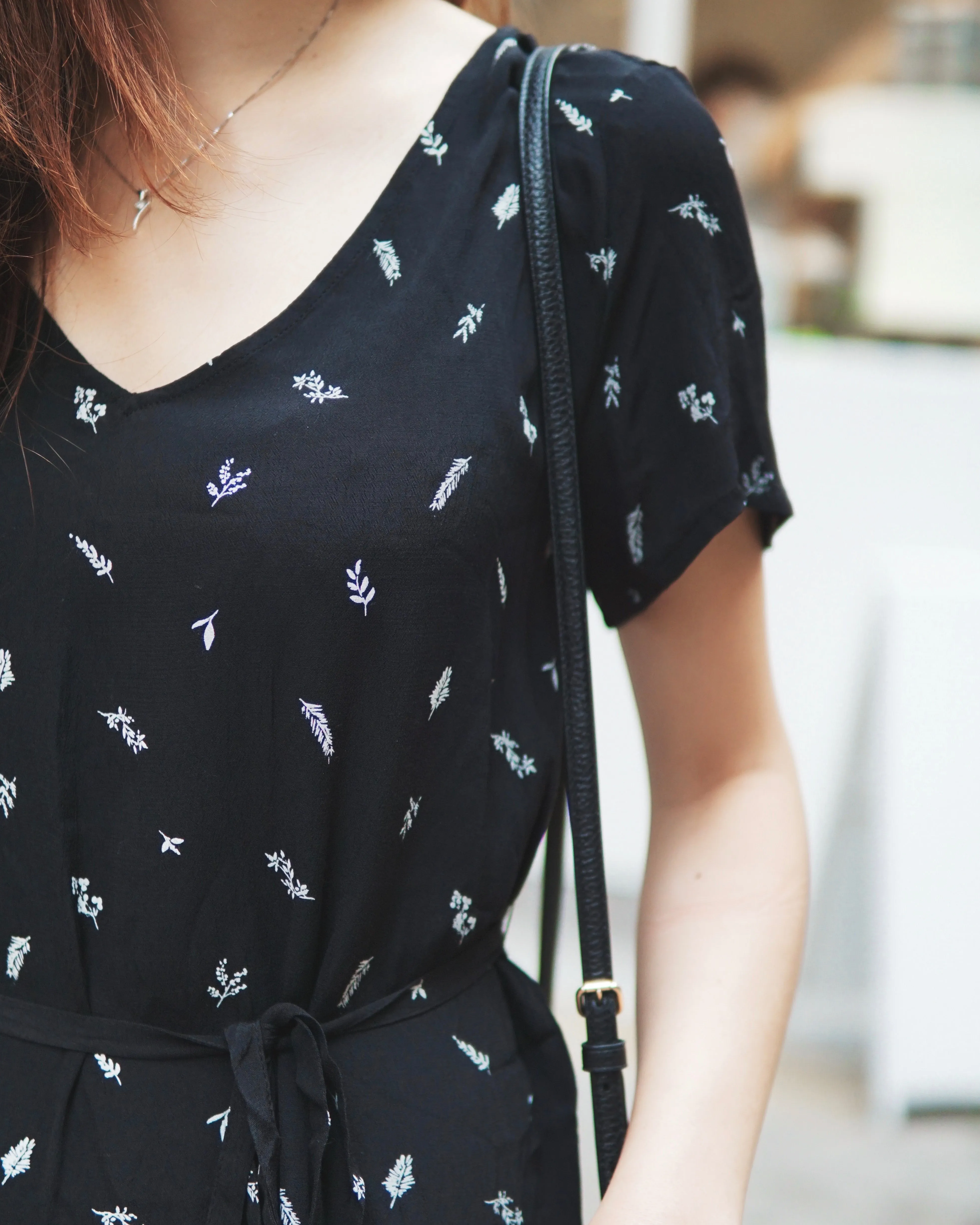 Leaf V Neck Dress