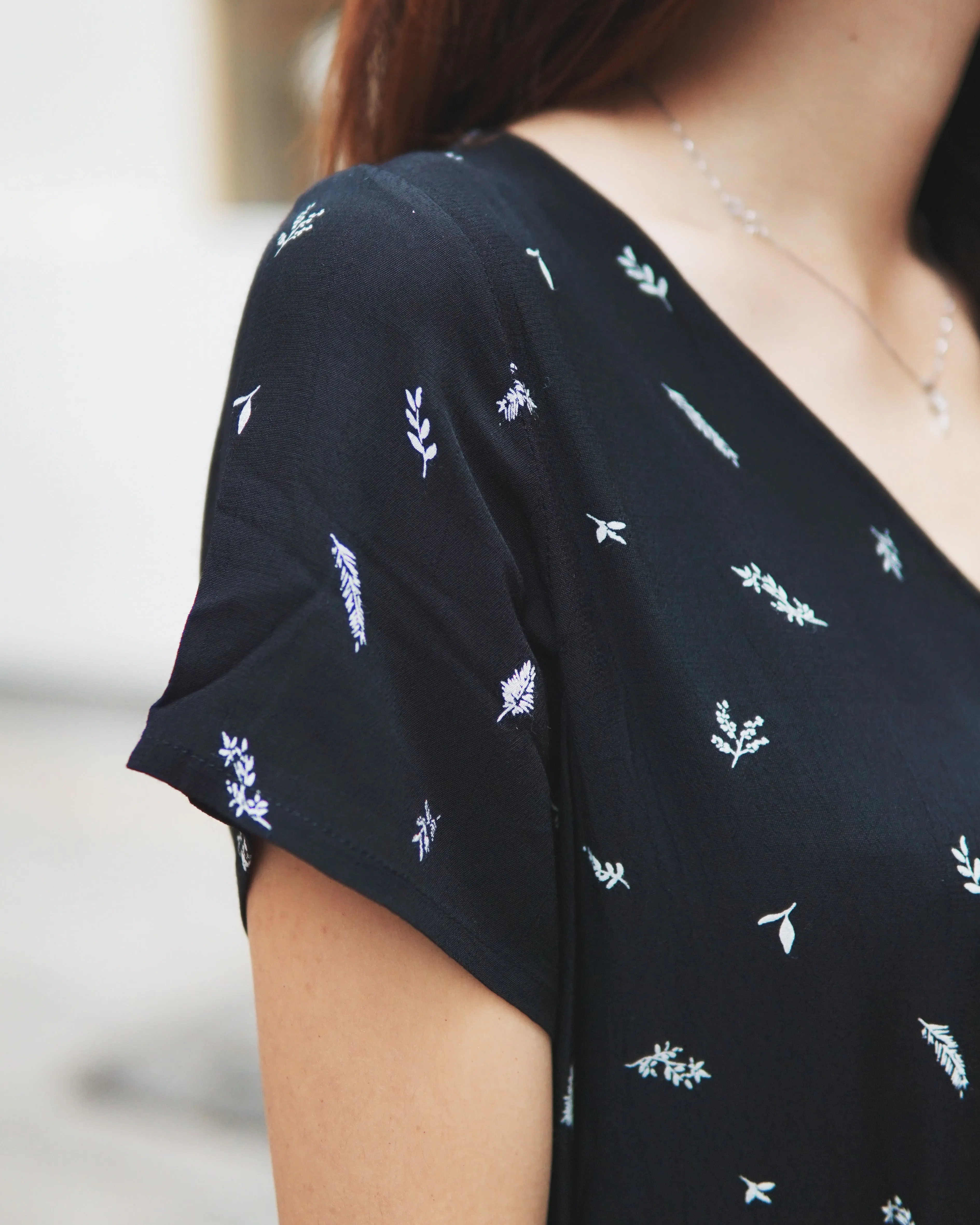 Leaf V Neck Dress