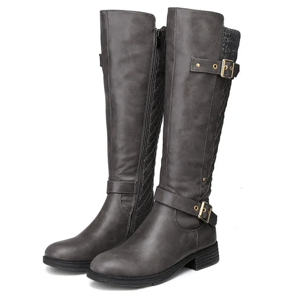 Leather Casual Flats Boot Shoes Outdoor Non-Slip Booties