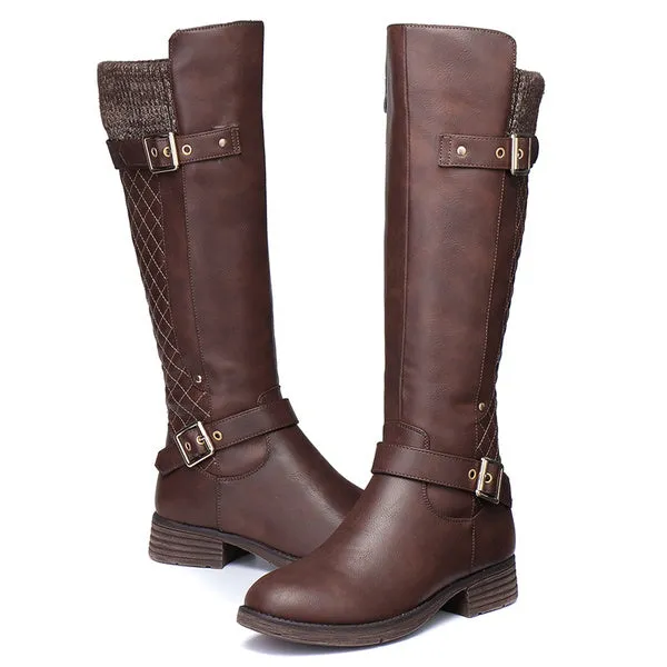 Leather Casual Flats Boot Shoes Outdoor Non-Slip Booties