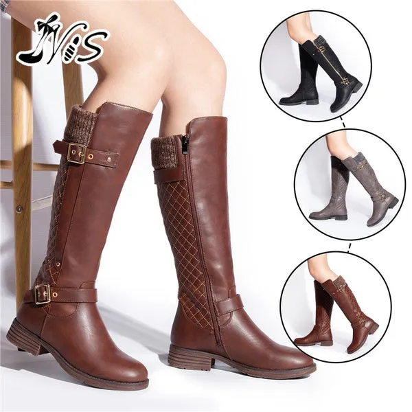 Leather Casual Flats Boot Shoes Outdoor Non-Slip Booties
