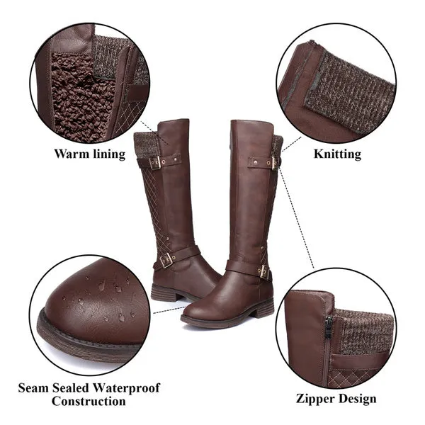 Leather Casual Flats Boot Shoes Outdoor Non-Slip Booties