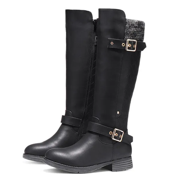 Leather Casual Flats Boot Shoes Outdoor Non-Slip Booties