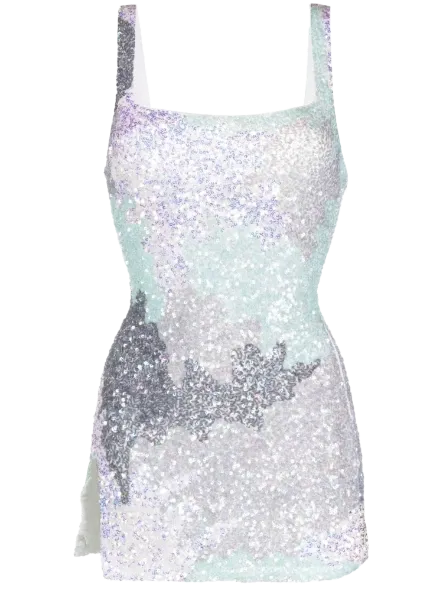 Leilani Lightweight Sequin Dress Green