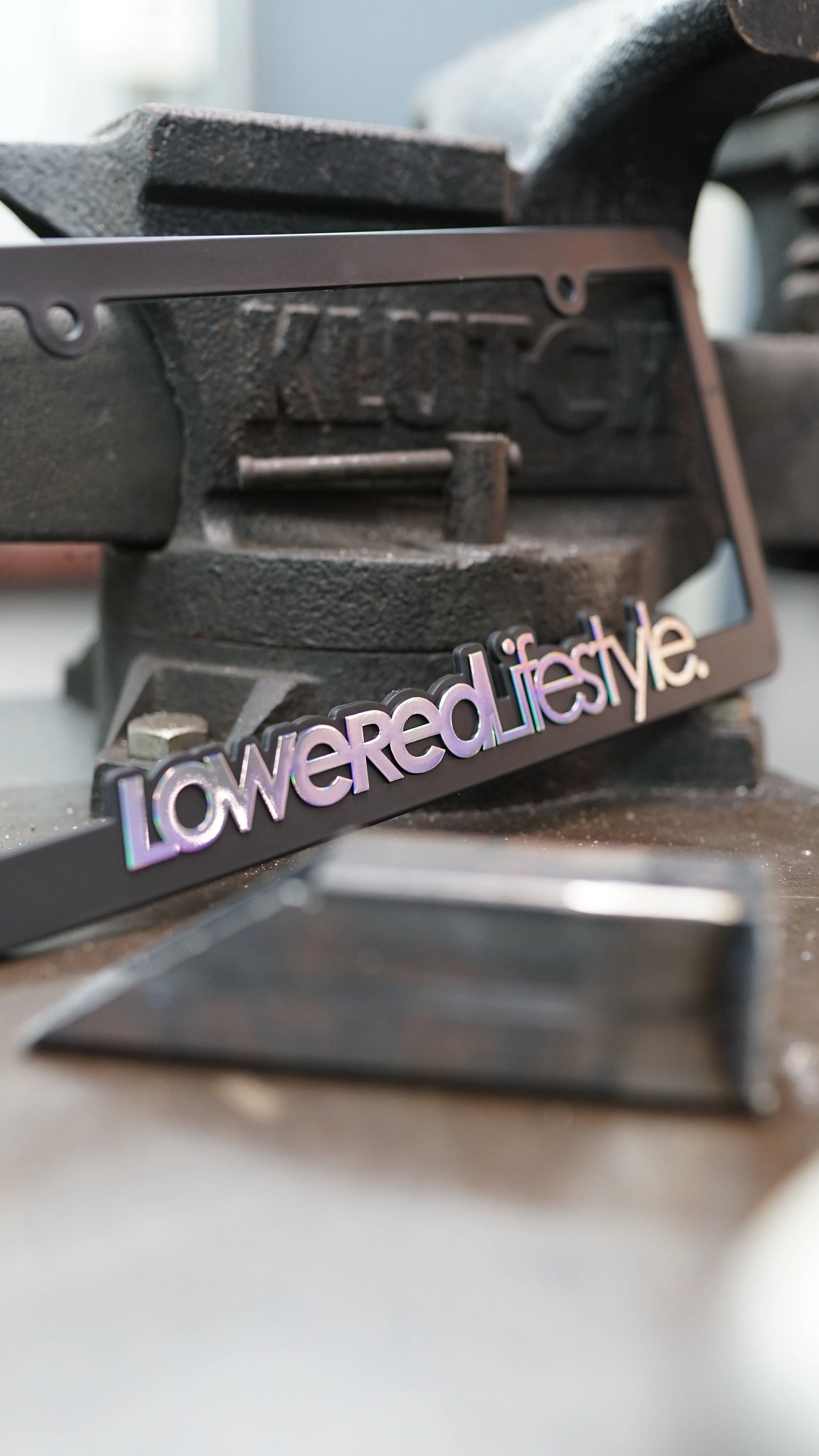 License Plate Frame - OG Logo Silver Holographic