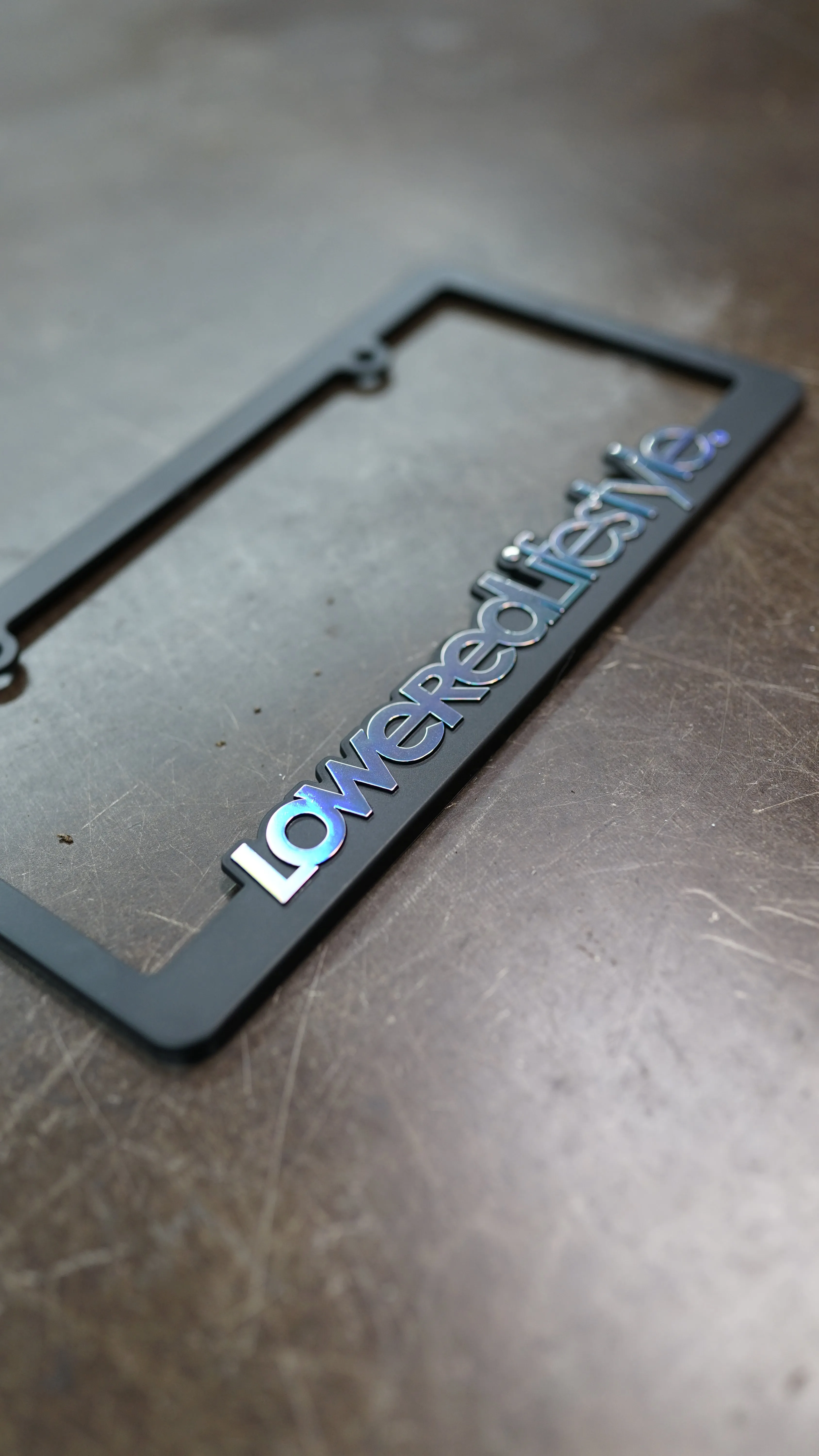 License Plate Frame - OG Logo Silver Holographic