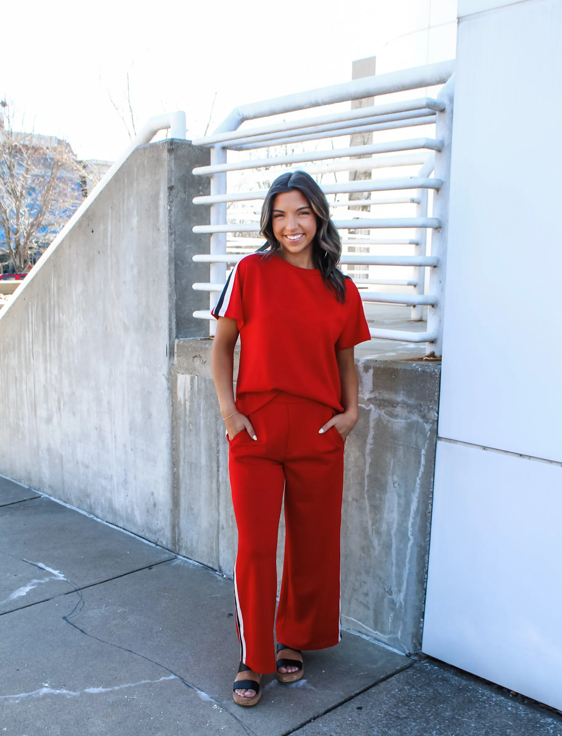 Life Is Good Side Stripe Top • Red