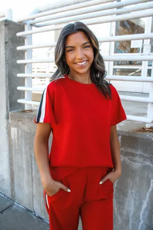Life Is Good Side Stripe Top • Red