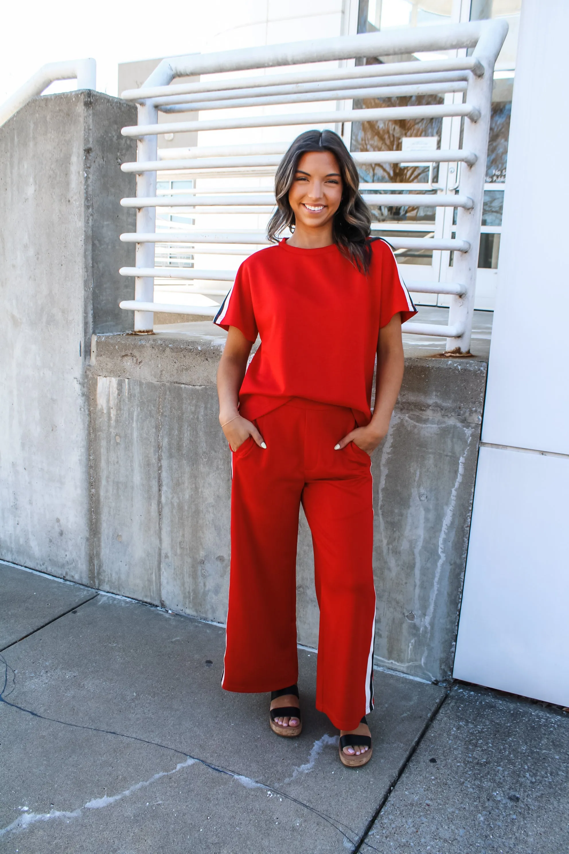 Life Is Good Side Stripe Top • Red