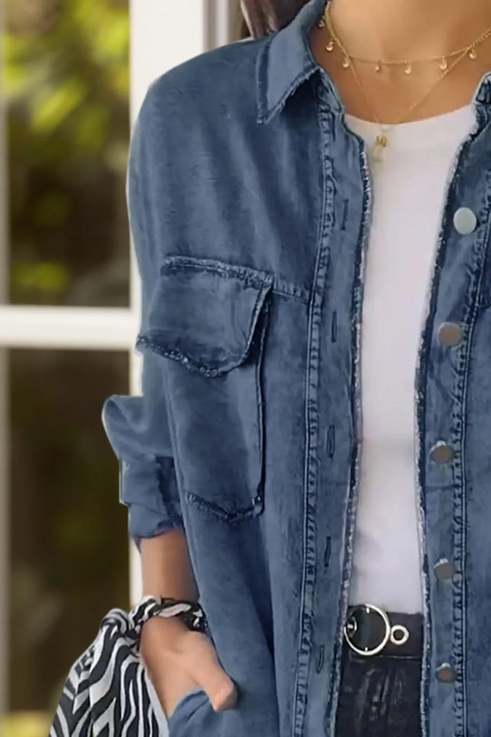 Lightweight Chambray Tshirt Dress