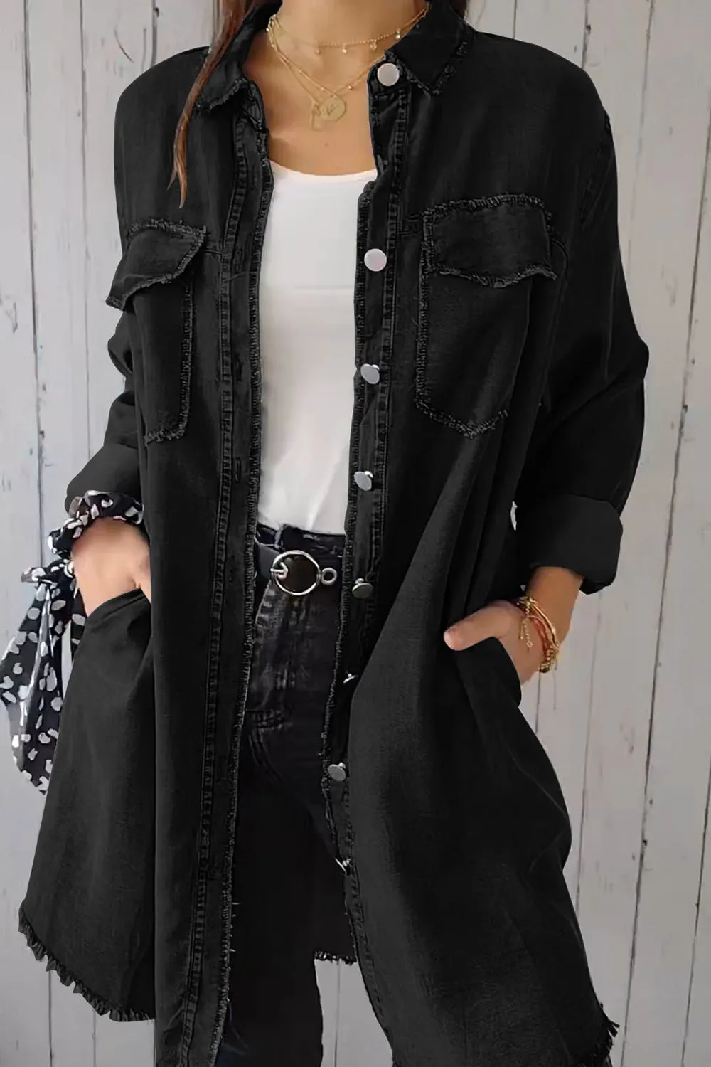 Lightweight Chambray Tshirt Dress