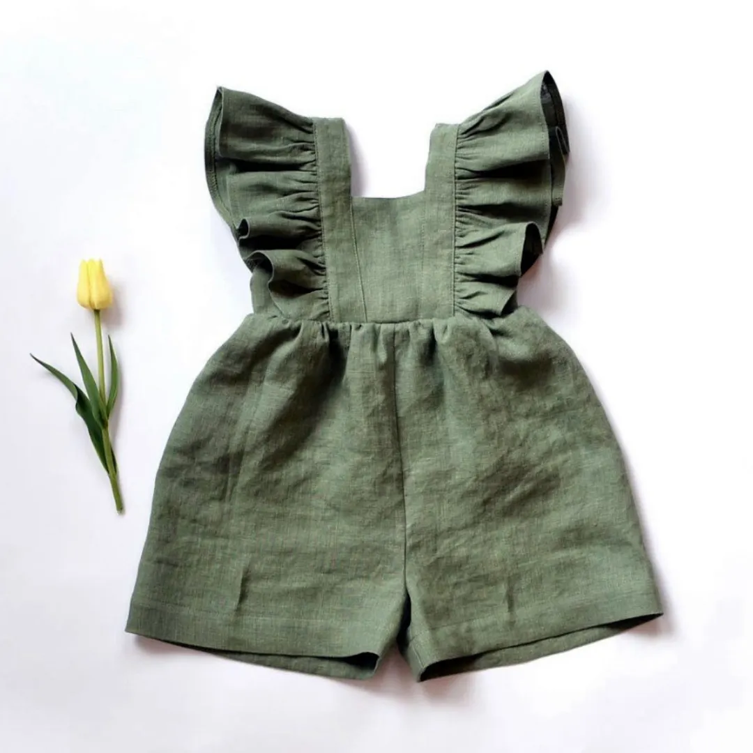 Linen Jumpsuit  - Sage