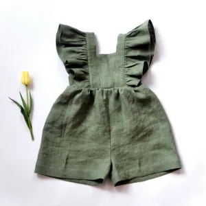 Linen Jumpsuit  - Sage