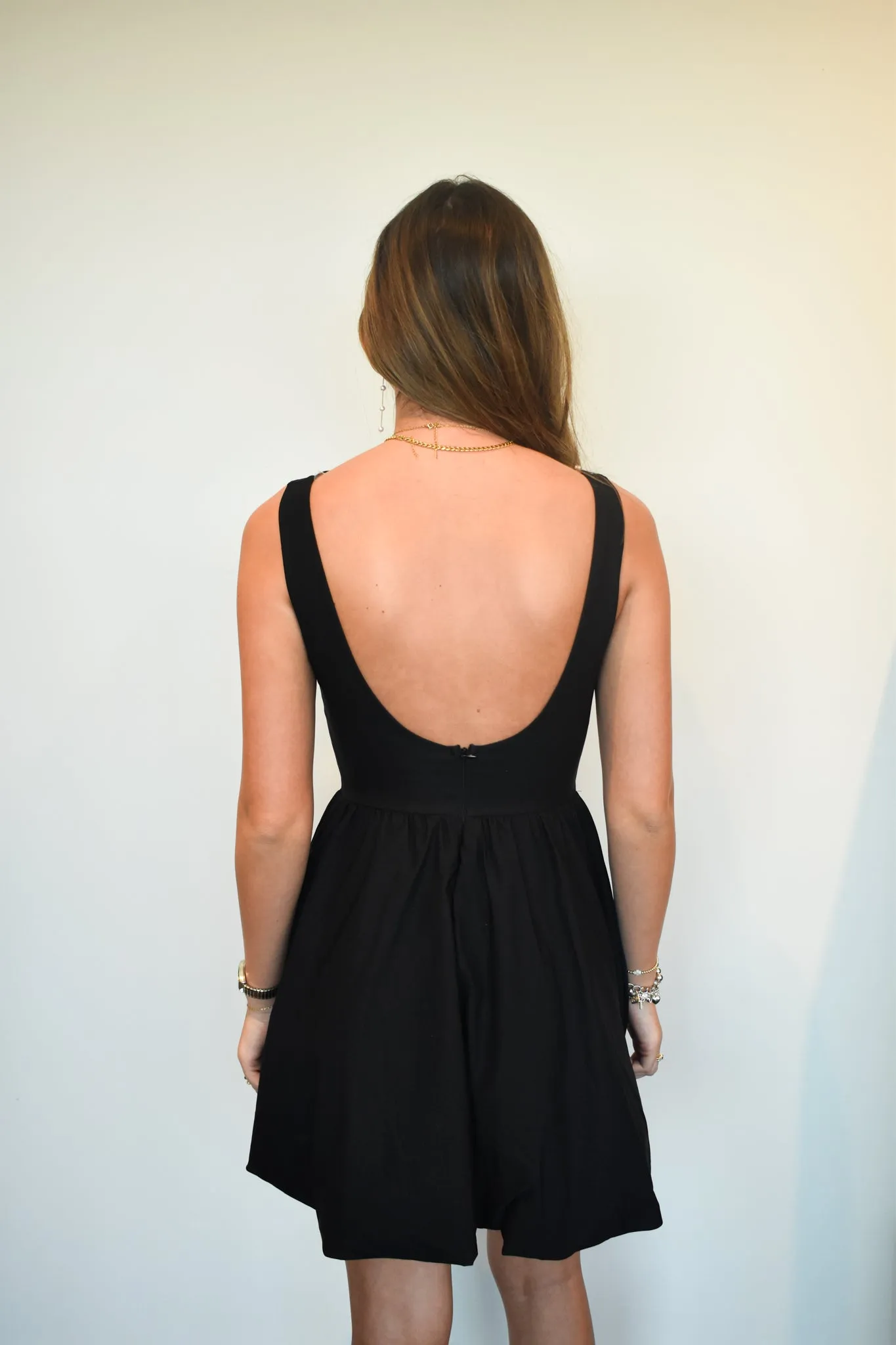Little Black Bubble Mini Dress