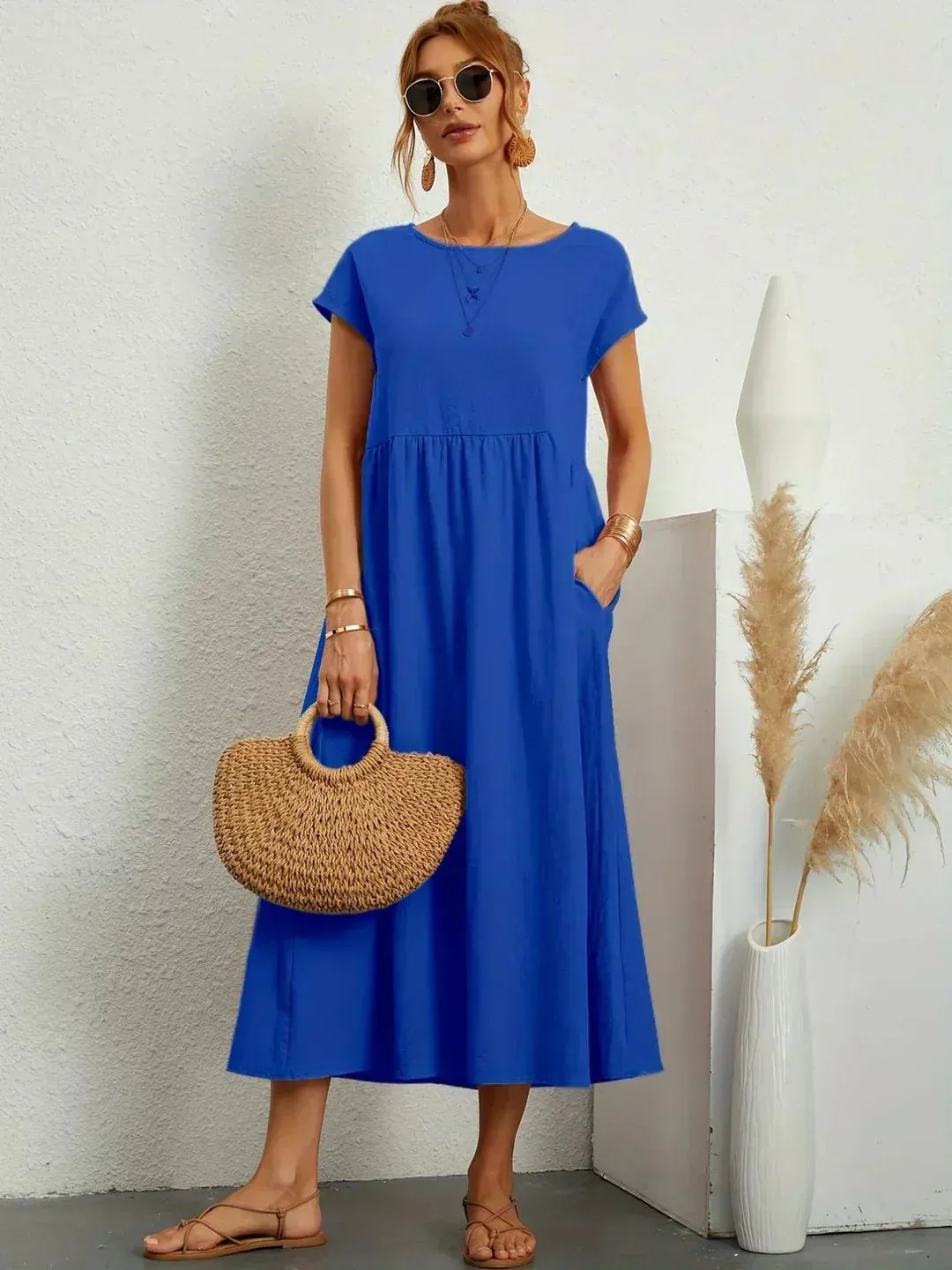Livia – Lightweight  Women’s Cotton Dress With Pockets