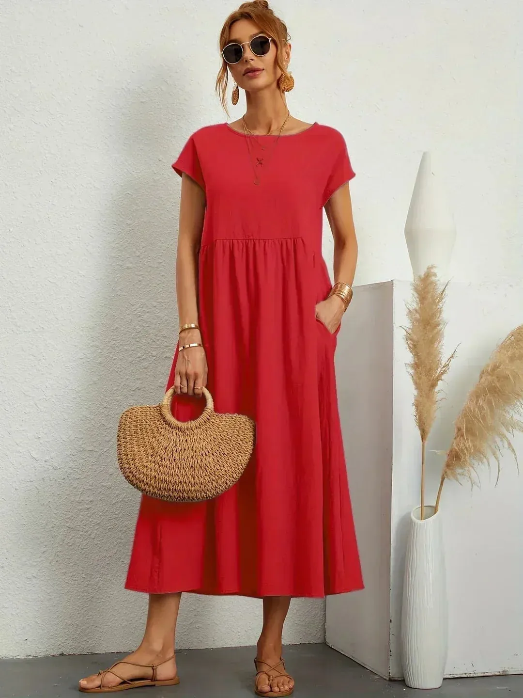 Livia – Lightweight  Women’s Cotton Dress With Pockets