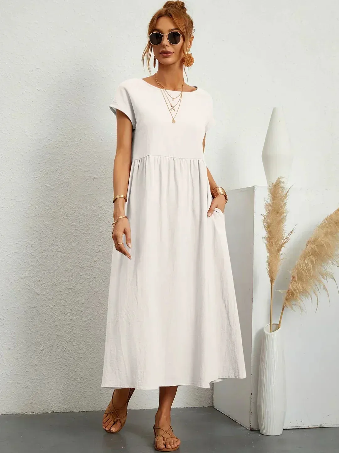 Livia – Lightweight  Women’s Cotton Dress With Pockets