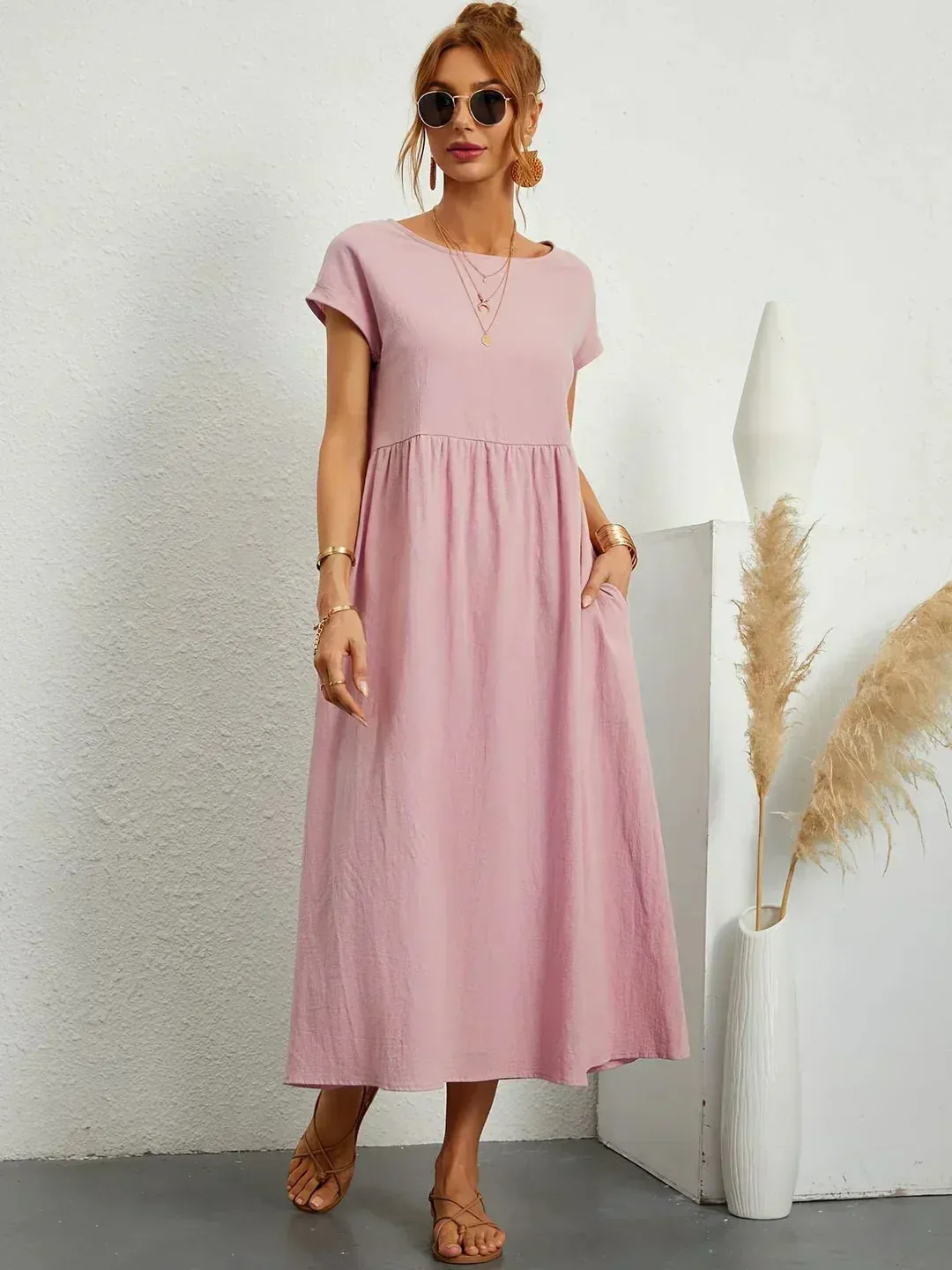 Livia – Lightweight  Women’s Cotton Dress With Pockets