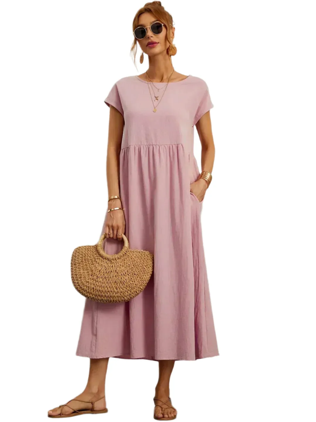 Livia – Lightweight  Women’s Cotton Dress With Pockets