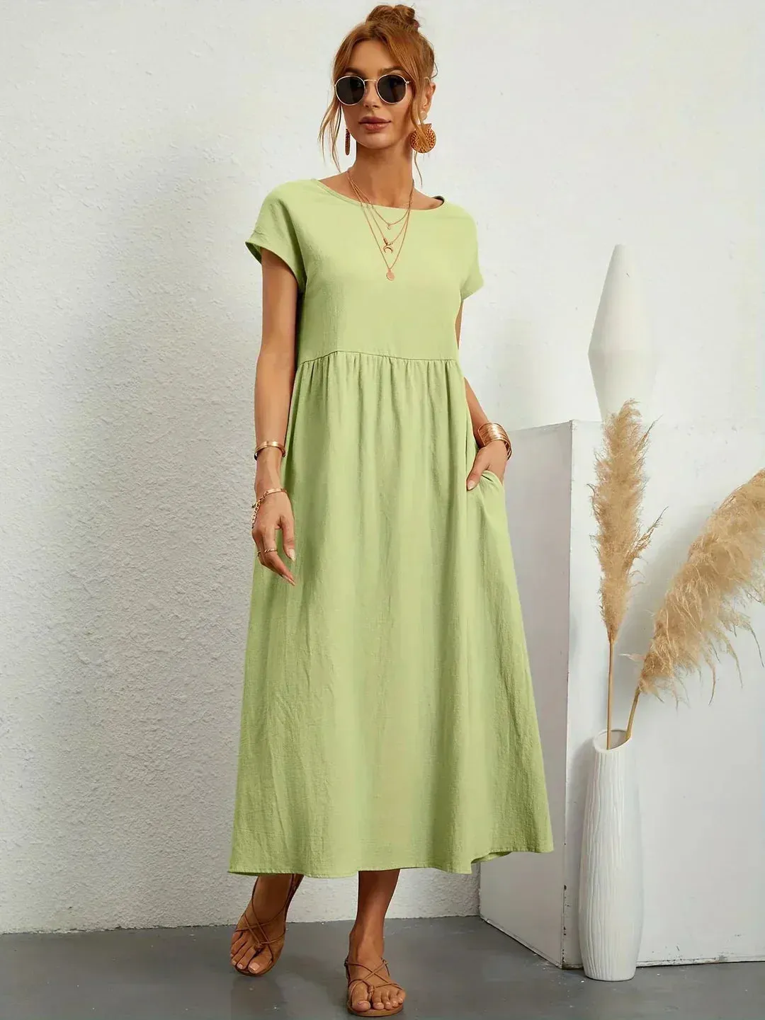 Livia – Lightweight  Women’s Cotton Dress With Pockets