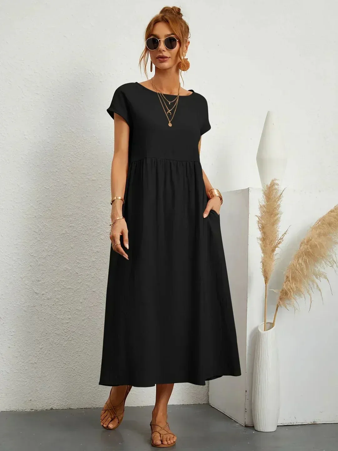 Livia – Lightweight  Women’s Cotton Dress With Pockets
