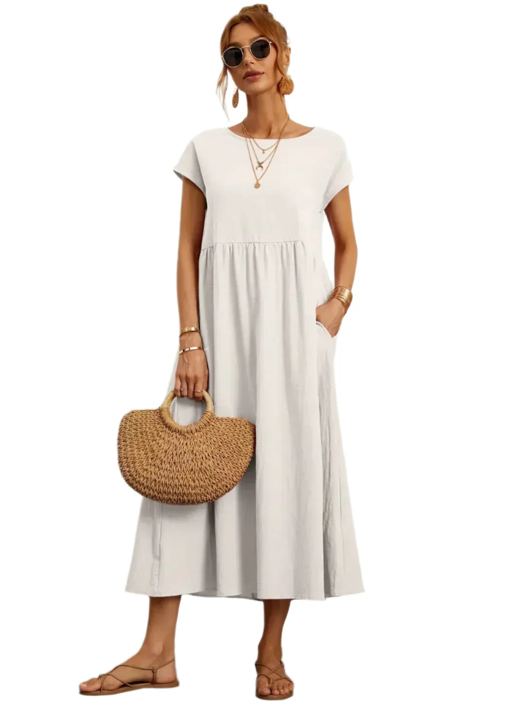 Livia – Lightweight  Women’s Cotton Dress With Pockets