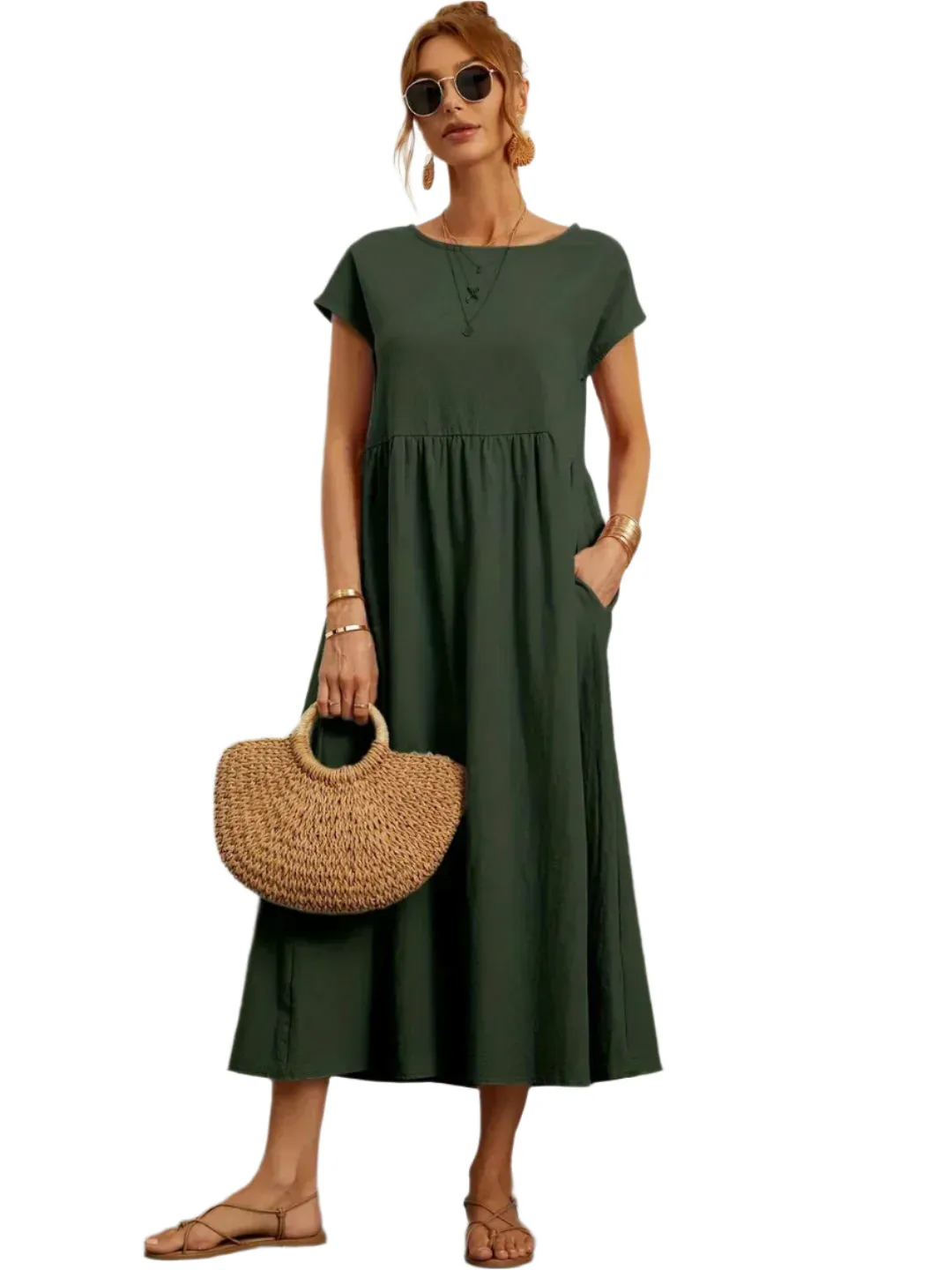 Livia – Lightweight  Women’s Cotton Dress With Pockets