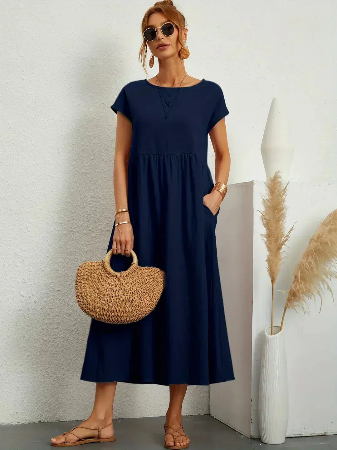 Livia – Lightweight  Women’s Cotton Dress With Pockets