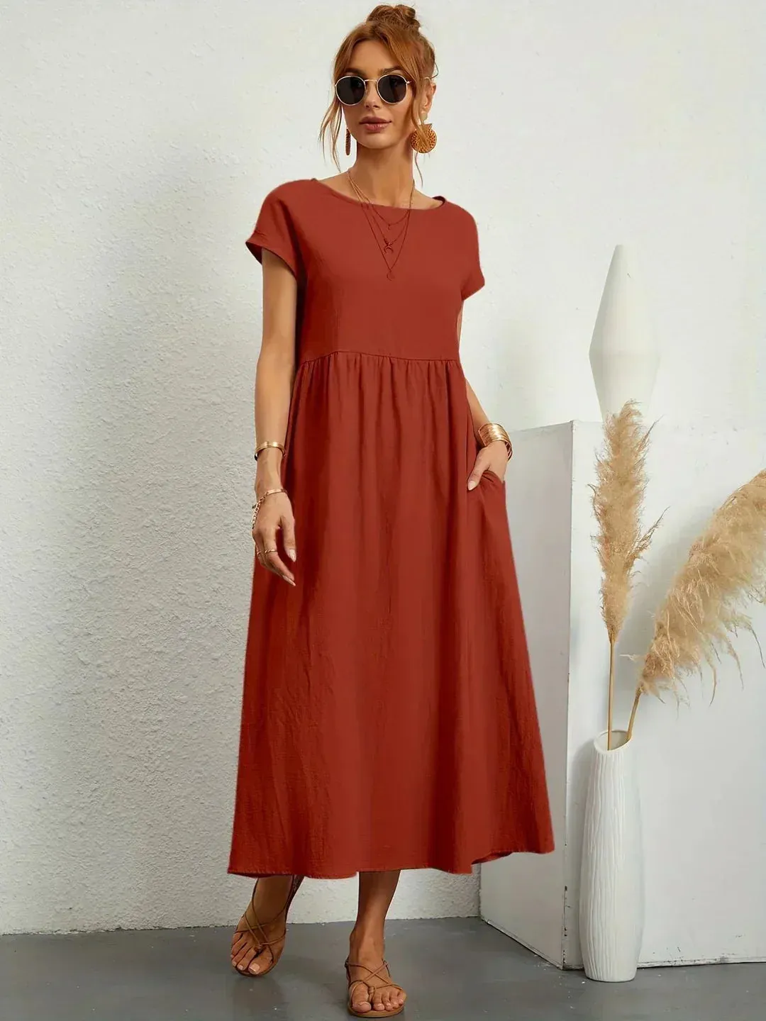 Livia – Lightweight  Women’s Cotton Dress With Pockets