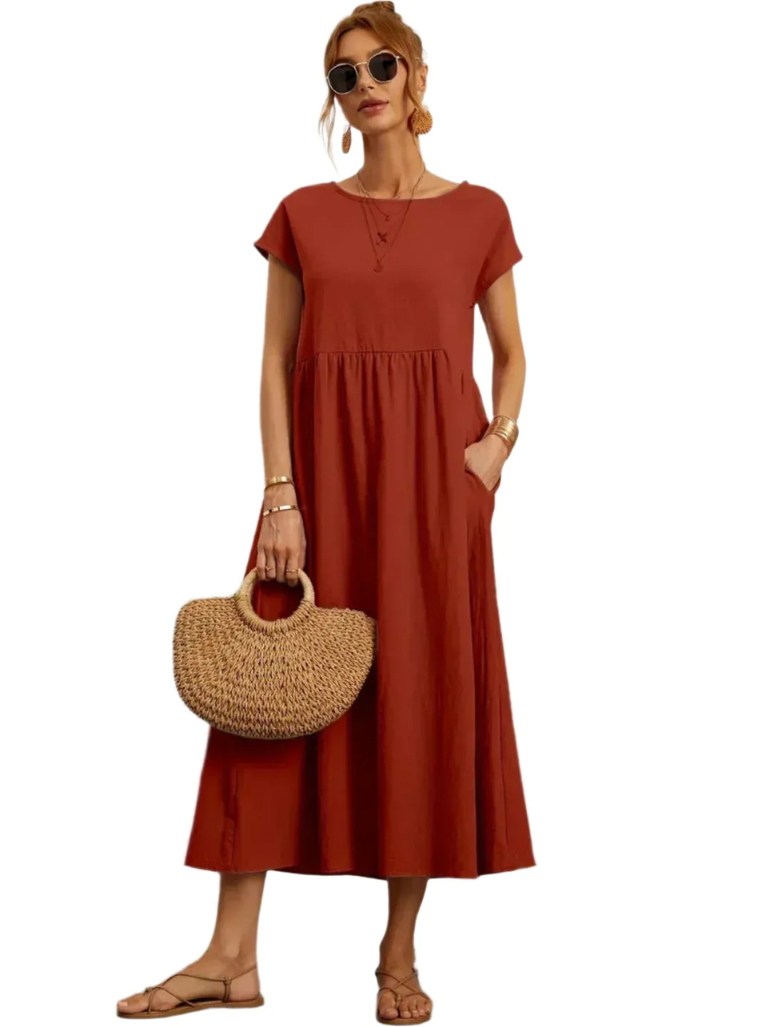 Livia – Lightweight  Women’s Cotton Dress With Pockets