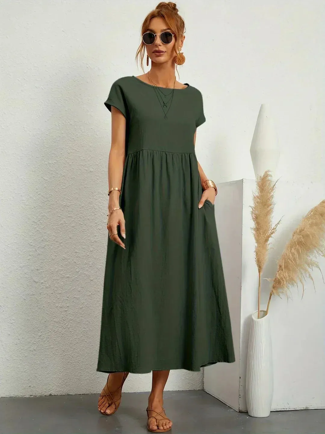 Livia – Lightweight  Women’s Cotton Dress With Pockets