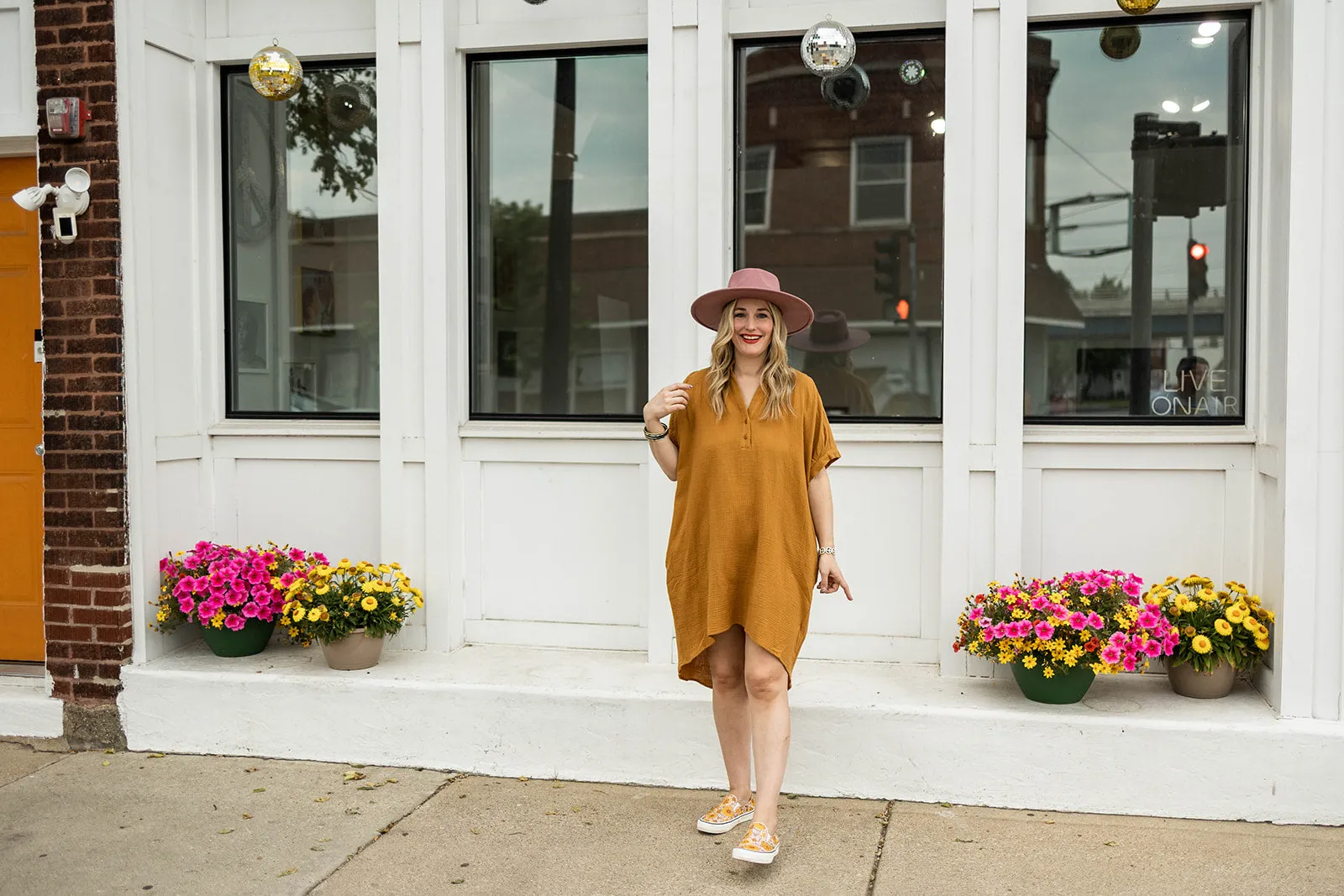 lourdes dress in mustard