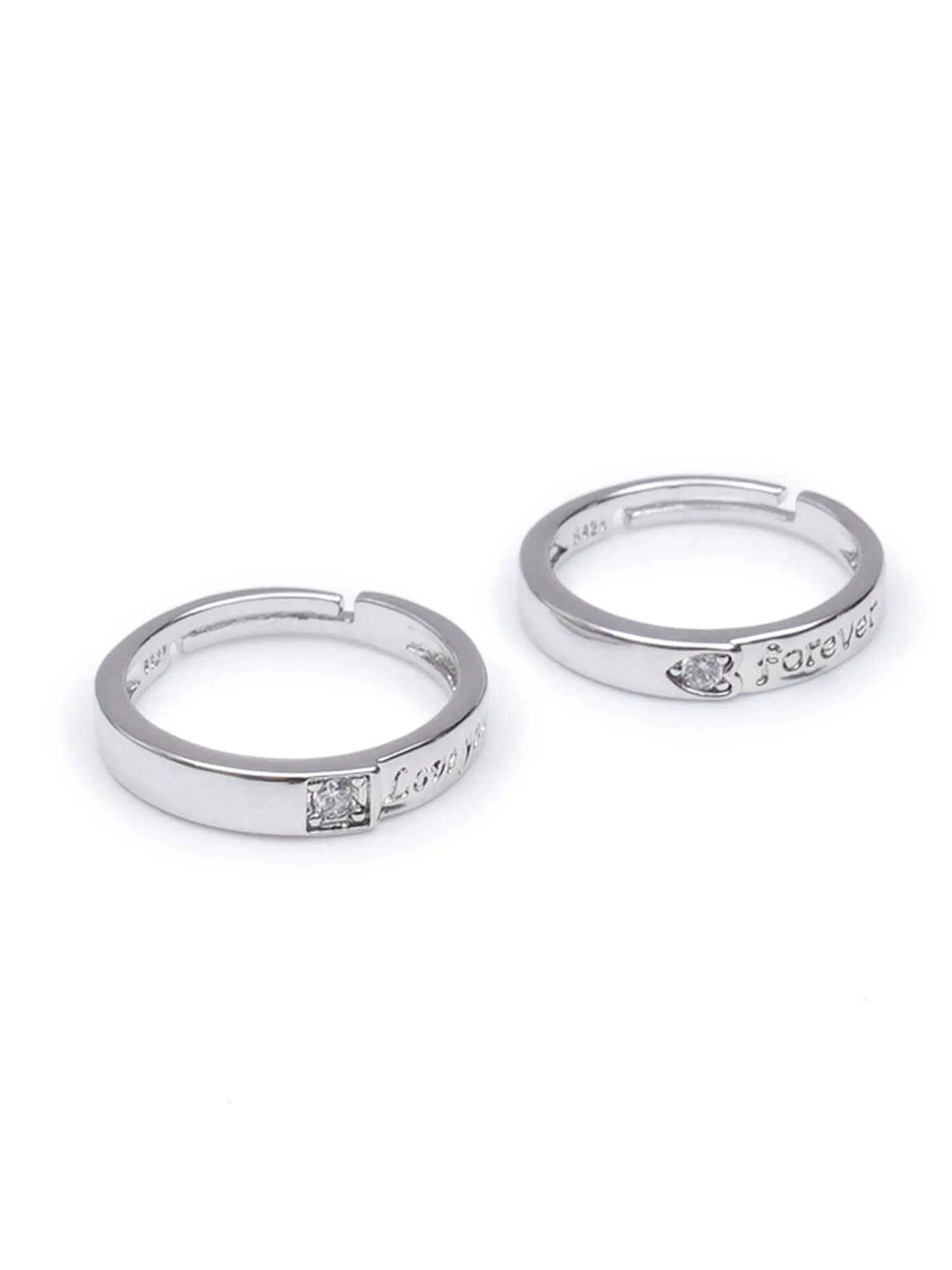 Love Forever Elegant Couple Adjustable Ring for Men and Women