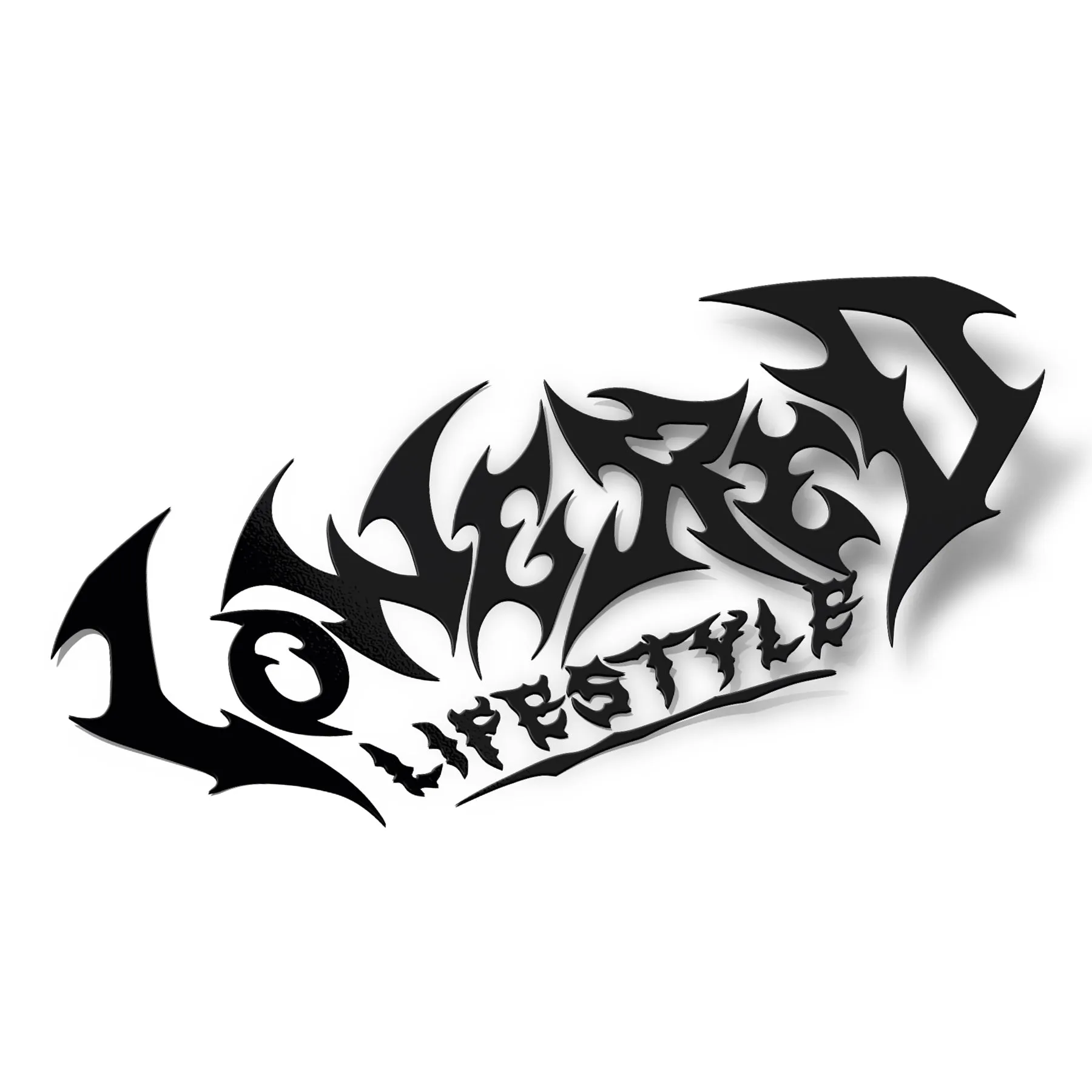 Lowered Lifestyle Windshield Banner (Metal Logo) - 24" / 34"