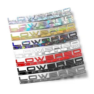 Lowered Lifestyle Windshield Banner (Trackside Logo) - 24"