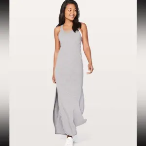 Lululemon Size 12 Heathered Medium Grey Refresh Maxi Dress II