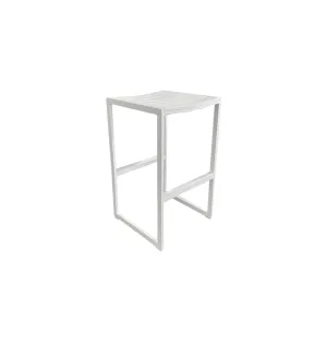 Luzon Outdoor Barstool - White Powder Coated Aluminium